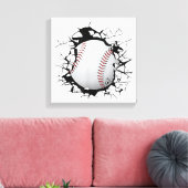 Baseball Apparel - Baseball Leinwanddruck (Insitu (Wohnzimmer))