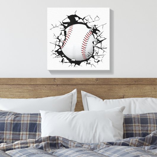 Baseball Apparel - Baseball Leinwanddruck (Insitu (Schlafzimmer))
