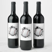 Baseball Apparel - Baseball Weinetikett (Flaschen)