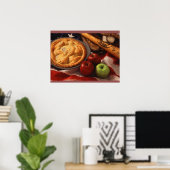 BASEBALL APPLE PIE ART POSTER (Heimbüro)