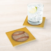Baseball Apple Pie Glasuntersetzer (Schrägansicht)