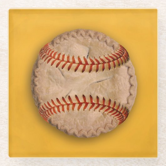 Baseball Apple Pie Glasuntersetzer (Vorderseite)