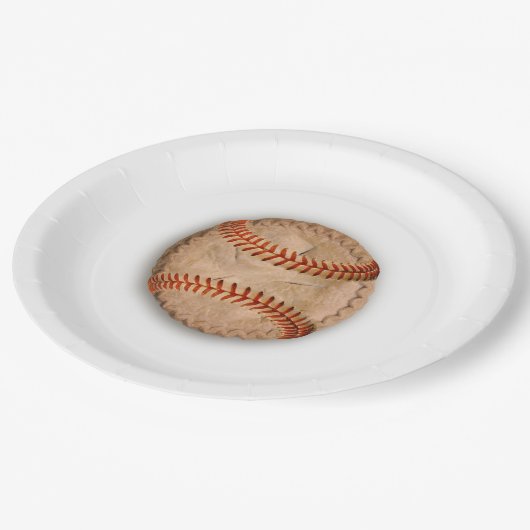 Baseball Apple Pie Pappteller (Schrägansicht)