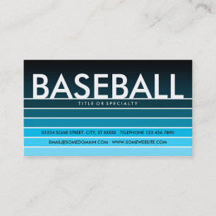 BASEBALL aqua swatch Visitenkarte