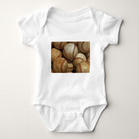 Baseball Art Baby Strampler (Vorderseite)