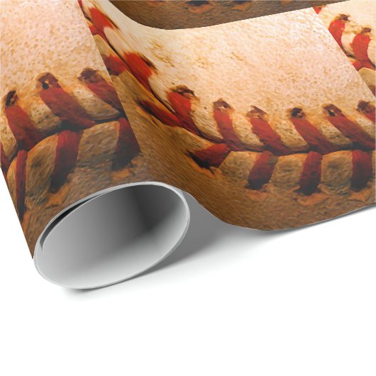 Baseball Art Geschenkpapier (Rolleneckpunkt)