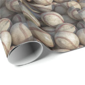 Baseball Art Geschenkpapier (Rolleneckpunkt)
