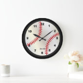 Baseball-Art Große Wanduhr (Zuhause)