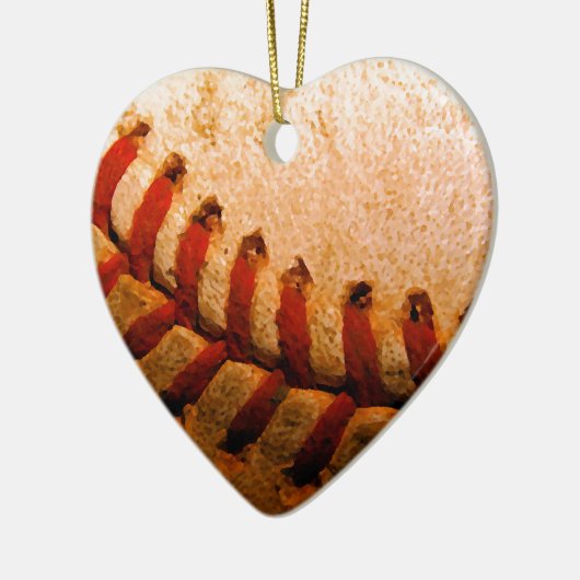 Baseball Art Keramik Ornament (Links)
