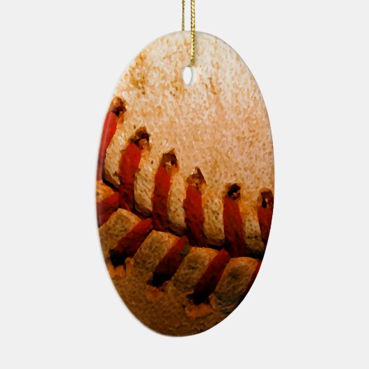 Baseball Art Keramik Ornament (Rechts)