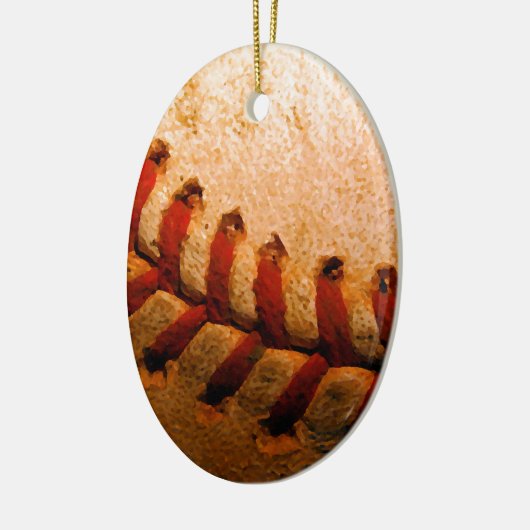 Baseball Art Keramik Ornament (Links)