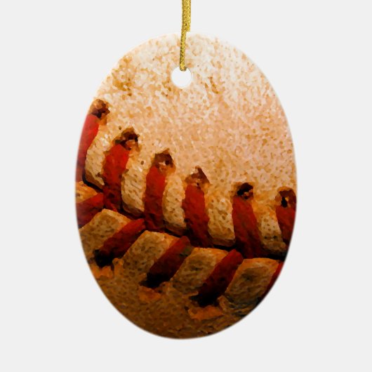 Baseball Art Keramik Ornament (Vorne)