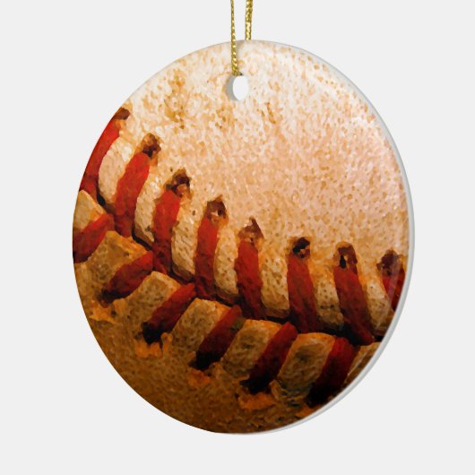Baseball Art Keramik Ornament (Links)