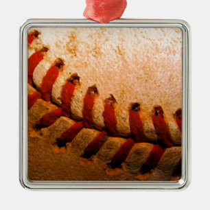 Baseball Art Ornament Aus Metall