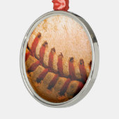 Baseball Art Ornament Aus Metall (Links)