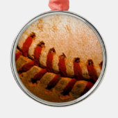 Baseball Art Ornament Aus Metall (Vorne)