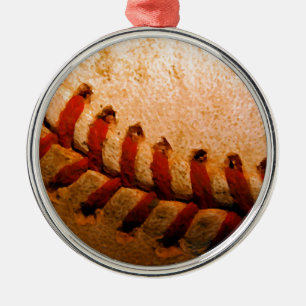 Baseball Art Ornament Aus Metall