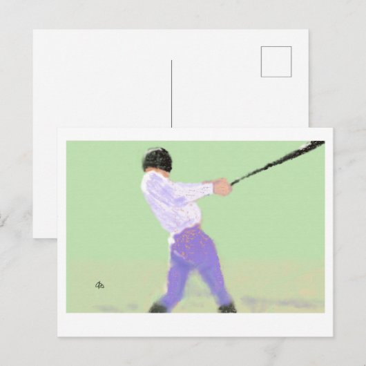 Baseball Art Postkarte (Vorne/Hinten)