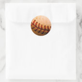Baseball Art Runder Aufkleber (Tasche)