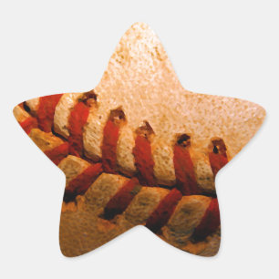 Baseball Art Stern-Aufkleber