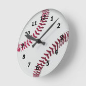 Baseball-Art-Uhr mit Zahlen Runde Wanduhr (Winkel)