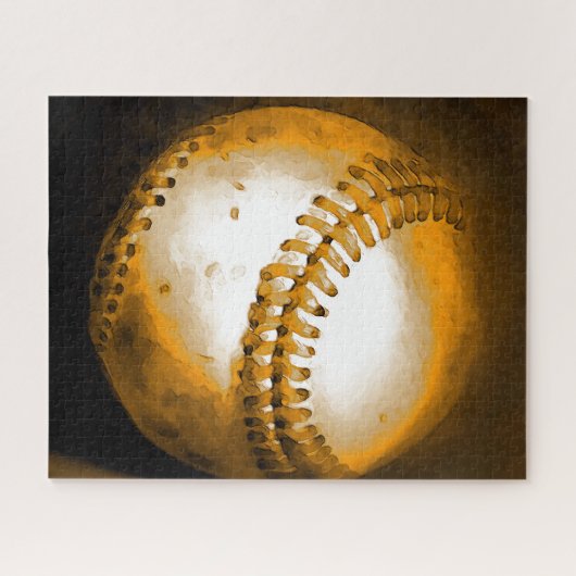 Baseball Artwork - Beliebter Sport Puzzle (Horizontal)