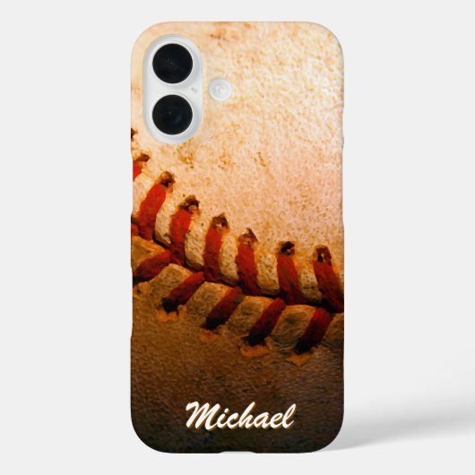 Baseball Artwork Ihren Namen benutzerdefiniert Case-Mate iPhone Hülle (Rückseite)