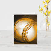 Baseball Artwork Karte (Gelbe Blume)