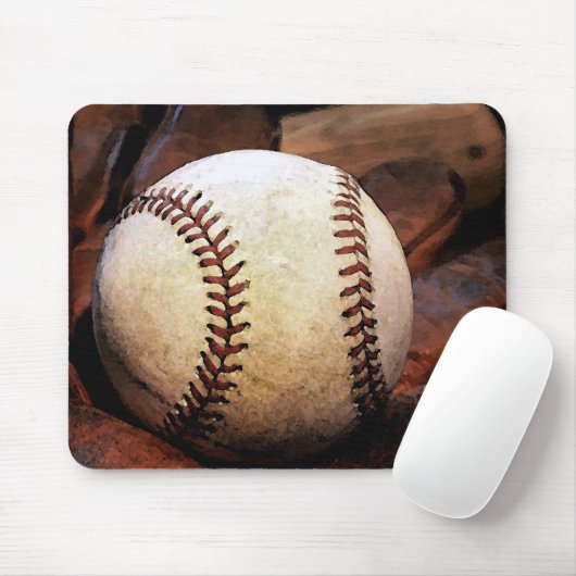 Baseball Artwork Mousepad (Mit Mouse)