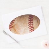 Baseball Artwork Ovaler Aufkleber (Umschlag)