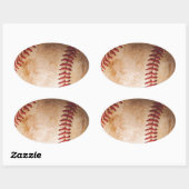 Baseball Artwork Ovaler Aufkleber (Blatt)