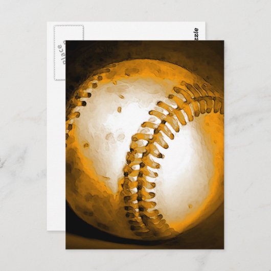 Baseball Artwork Postkarte (Vorne/Hinten)