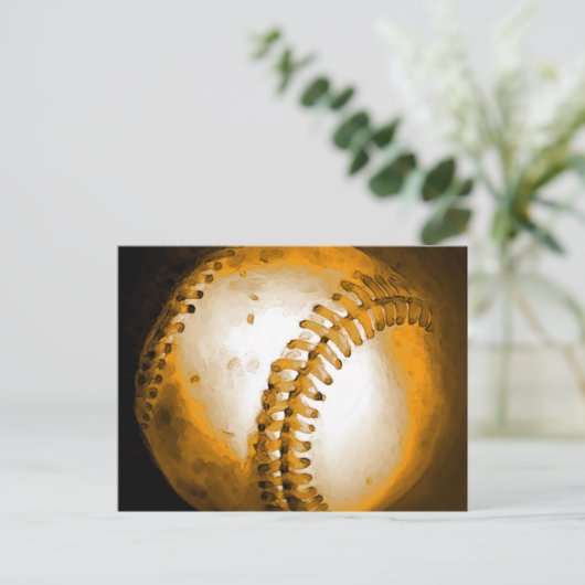 Baseball Artwork Postkarte (Stehend Vorderseite)