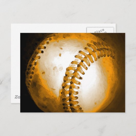 Baseball Artwork Postkarte (Vorne/Hinten)