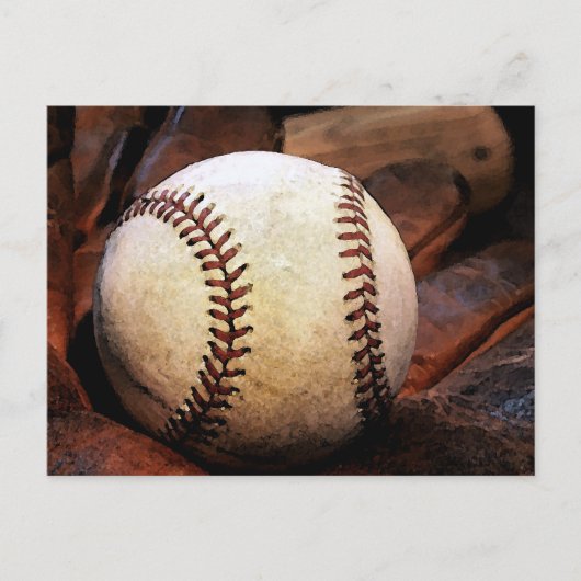 Baseball Artwork Postkarte (Vorderseite)