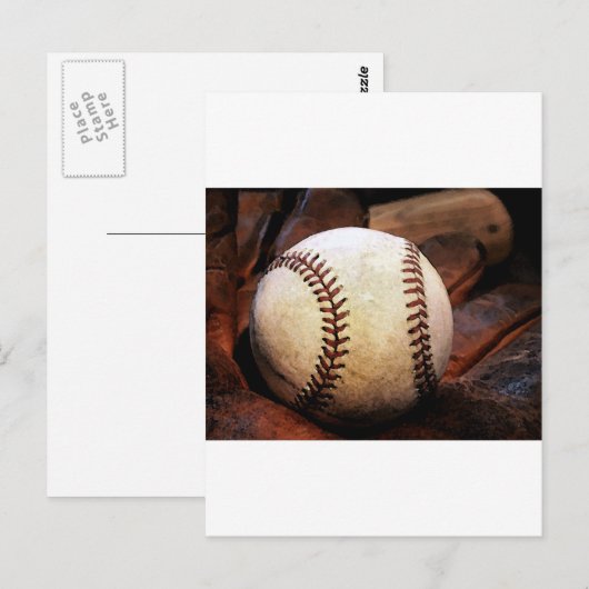 Baseball Artwork Postkarte (Vorne/Hinten)