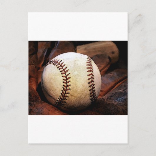 Baseball Artwork Postkarte (Vorderseite)