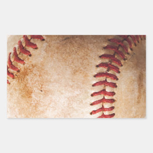 Baseball Artwork Rechteckiger Aufkleber