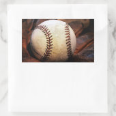 Baseball-Artwork-Rectangle-Aufkleber Rechteckiger Aufkleber (Tasche)