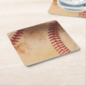 Baseball Artwork Vintag Rechteckiger Pappuntersetzer (angewinkelt)