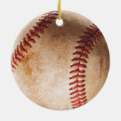 Baseball Artwork Weihnachtsschmuck (Hinten)