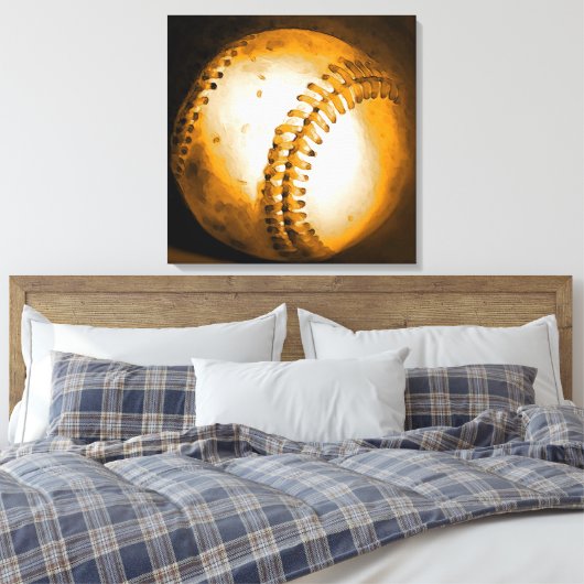 Baseball Artwork Wrapped Canvas Leinwanddruck (Insitu (Schlafzimmer))
