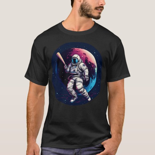Baseball-Astronom T-Shirt (Vorderseite)