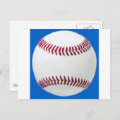 Baseball auf blau postkarte (Vorne/Hinten)