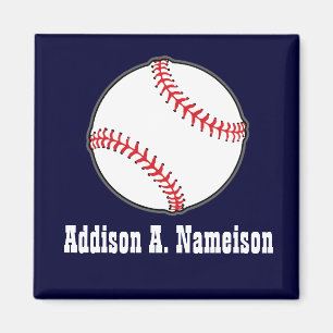 Baseball auf den Boys des Navy Blue Name Sports Ro Magnet
