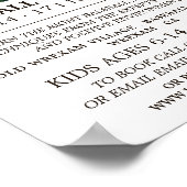 Baseball auf Feld, Baseball Camp-Werbung Poster (Ecke)