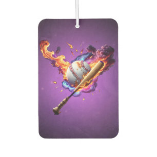 Baseball auf Feuer. Autolufterfrischer