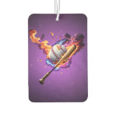 Baseball auf Feuer. Autolufterfrischer (Rückseite)