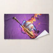 Baseball auf Feuer. Badhandtuch Set (Handtuch)