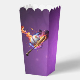 Baseball auf Feuer. Geschenkschachtel